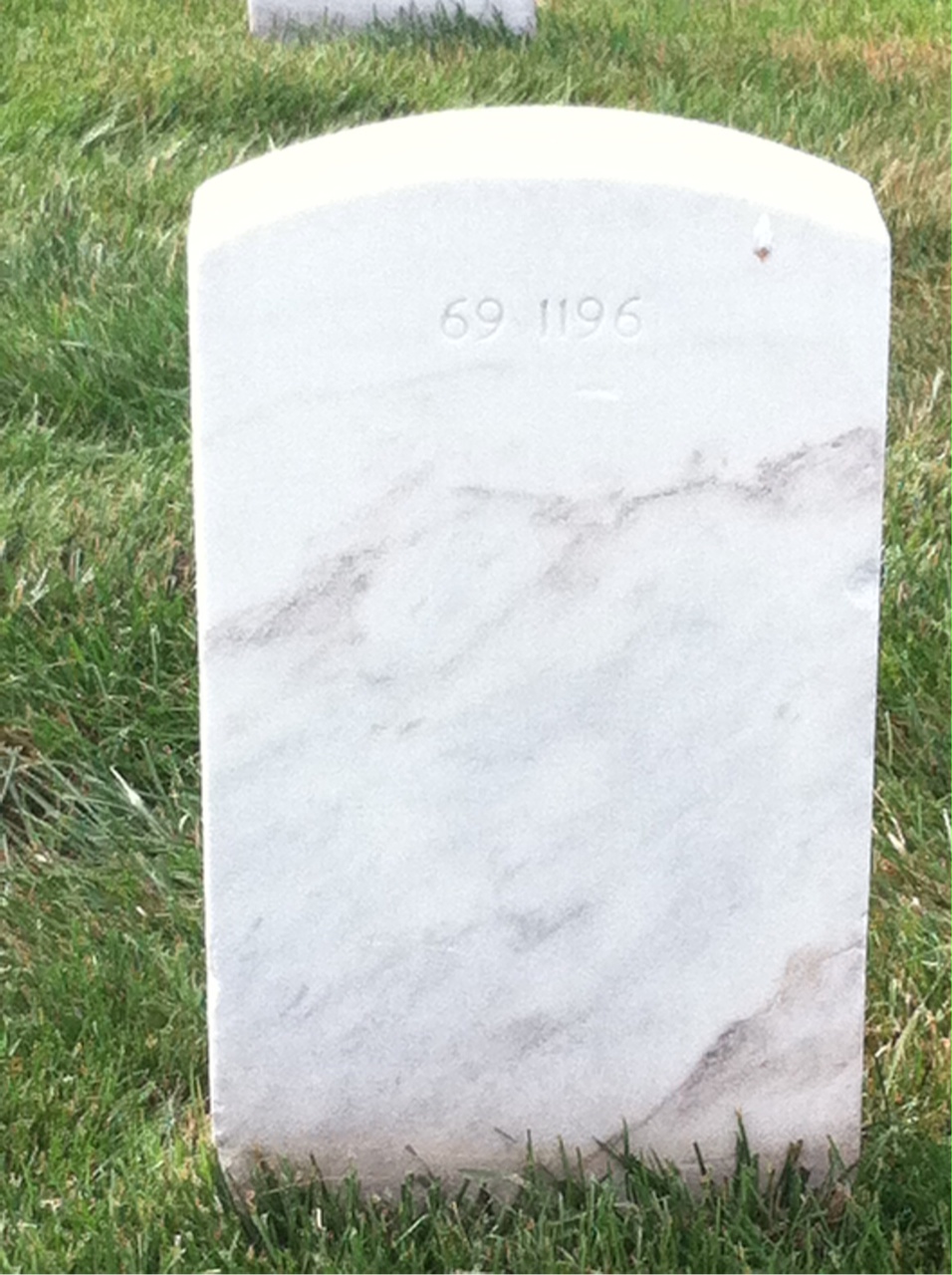Back of headstone — Wilbur Hunter Grose