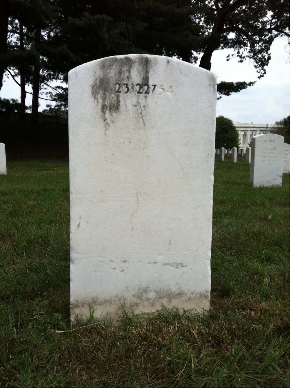 Back of headstone — Alfonso Williams