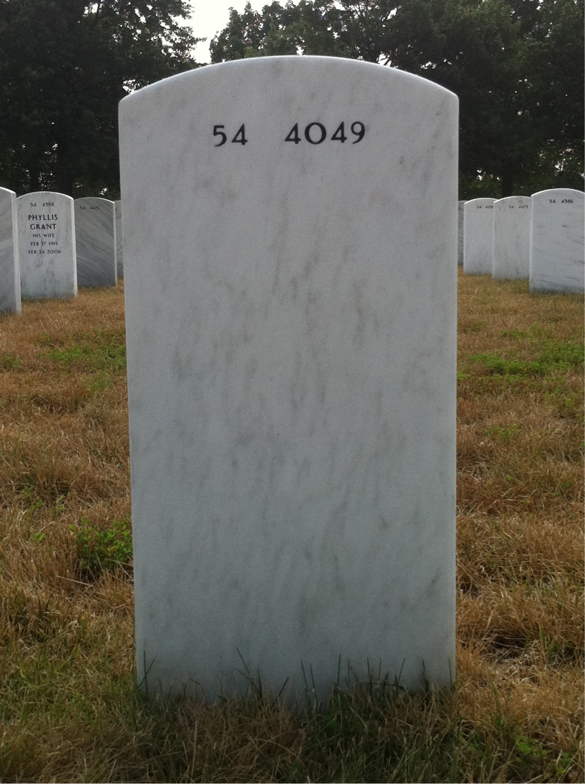 Back of headstone — Clarence Wilson