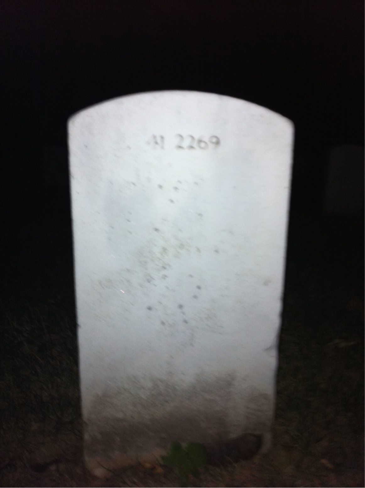 Back of headstone — Joseph Morrison