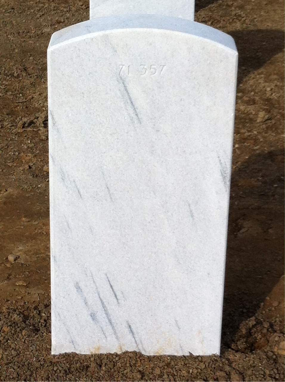 Back of headstone — Dennis Morris
