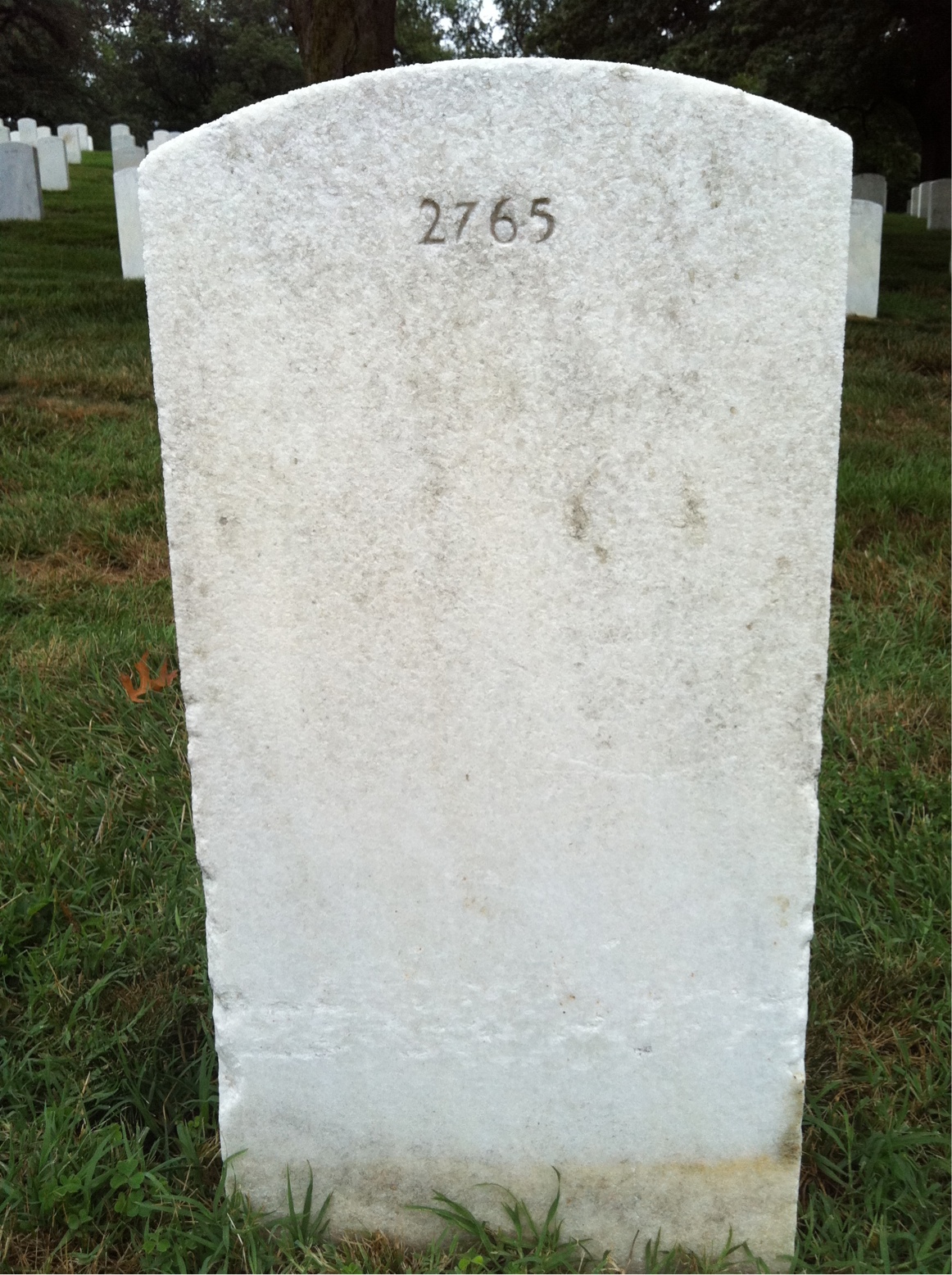 Back of headstone — Elder Mitchell