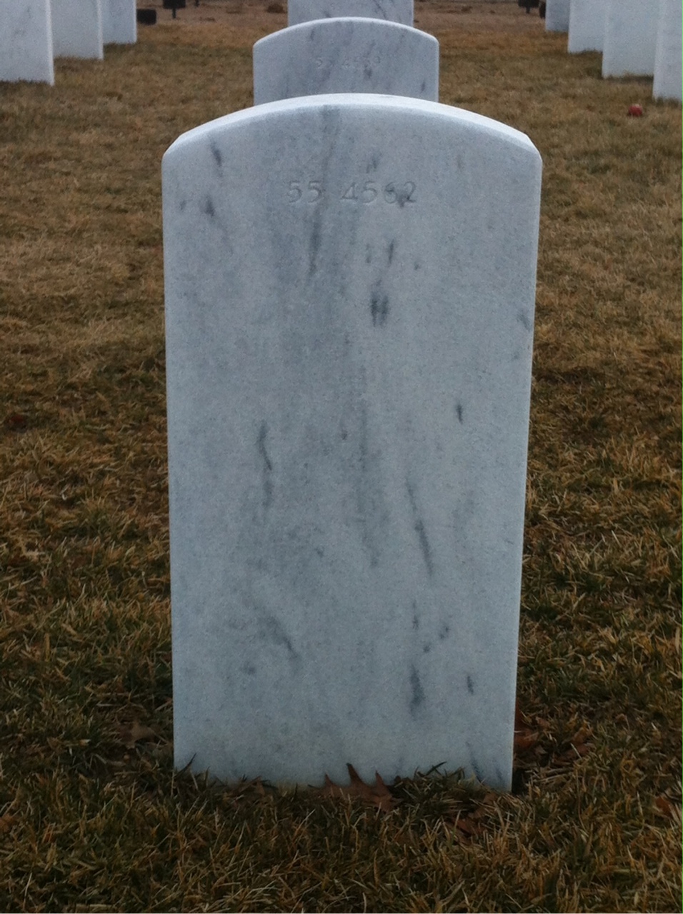 Back of headstone — Robert Armstrong