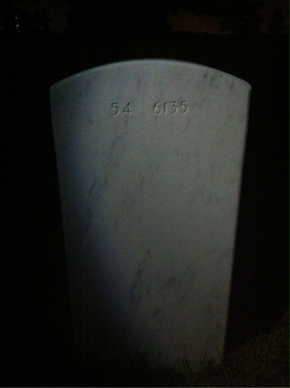 Back of headstone — Thomas Nicholson