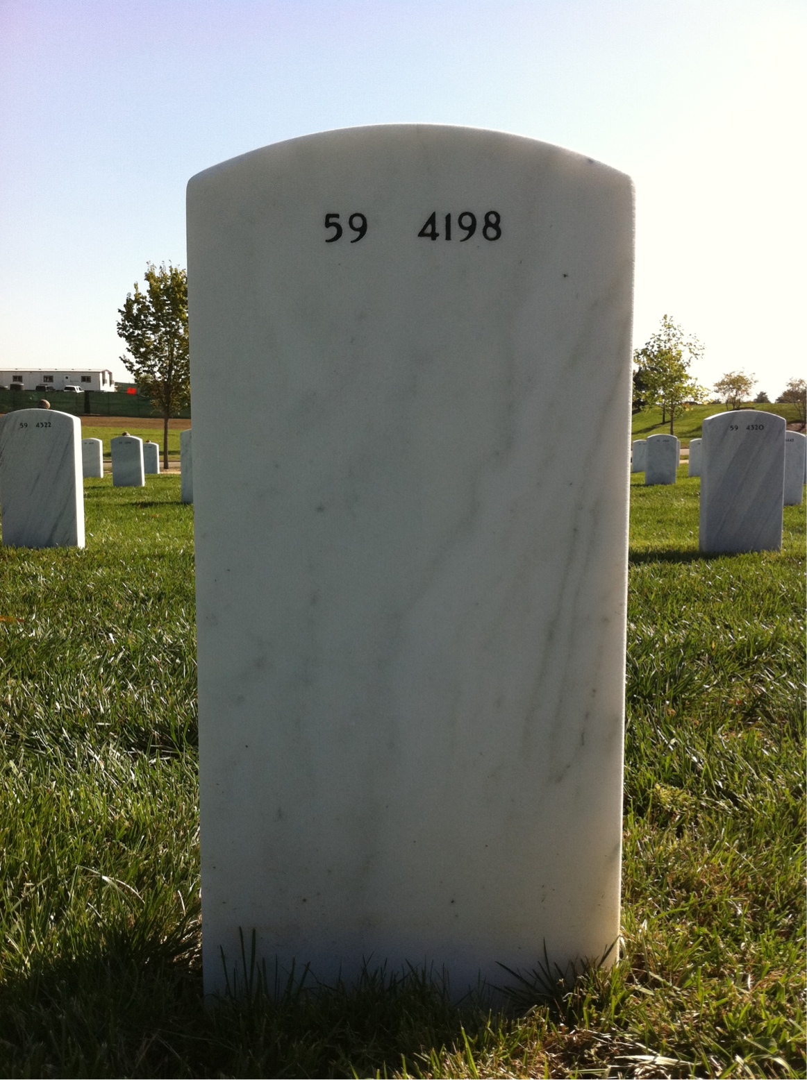 Back of headstone — Donald Terrell