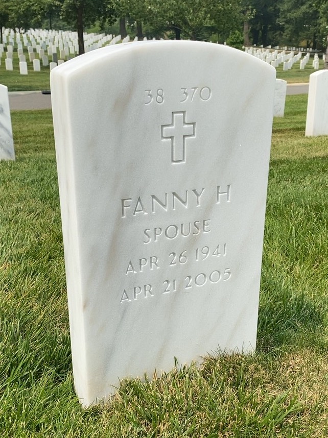 Back of headstone — Herb Becker