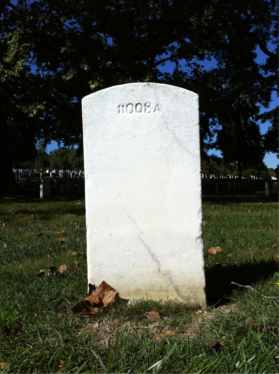 Back of headstone — Clarence Mitchell