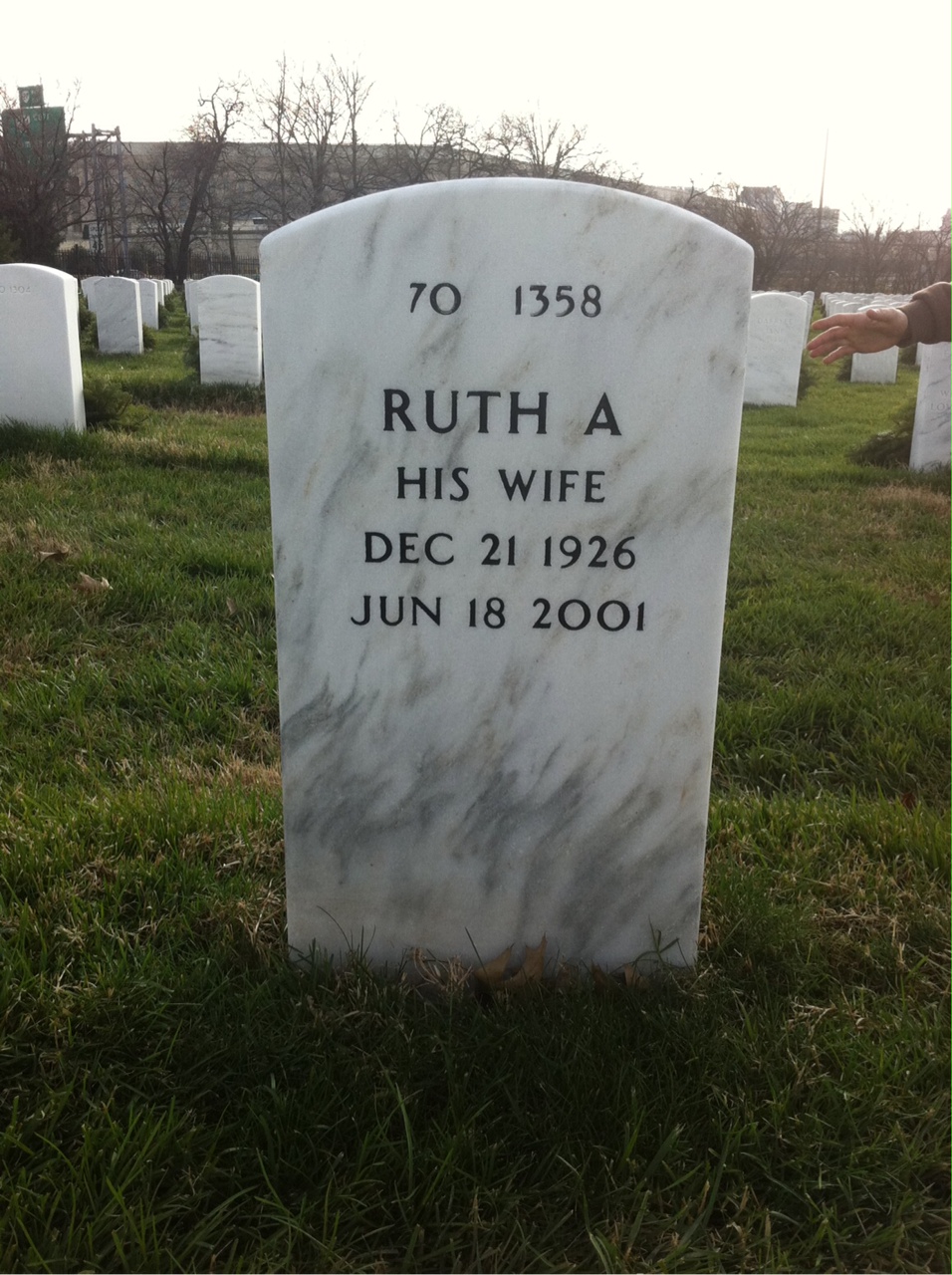 Back of headstone — William Murphy