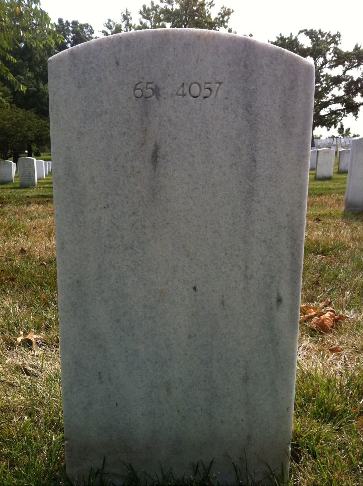 Back of headstone — Tommie Lee Harris