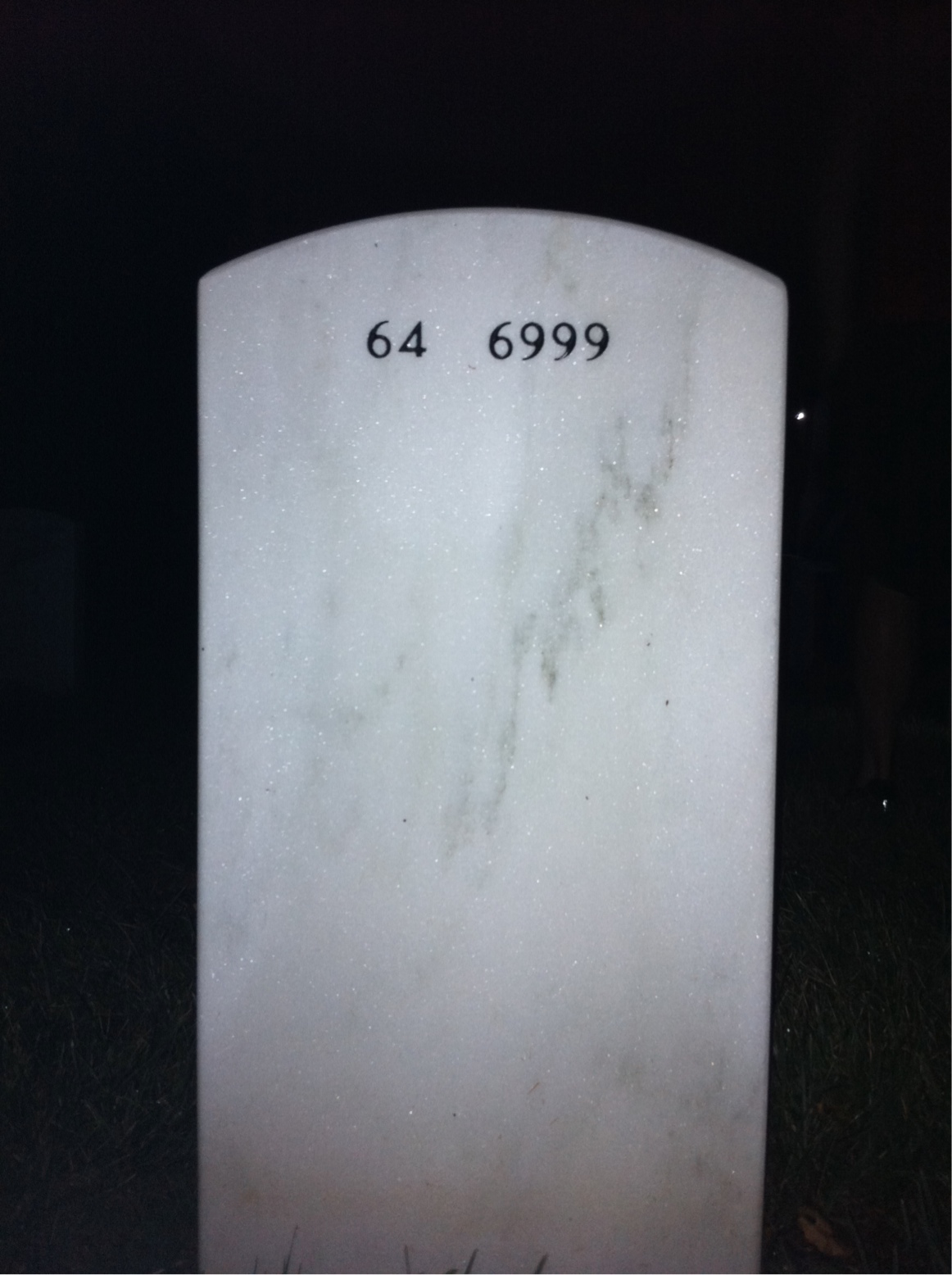 Back of headstone — Joseph Ratliff