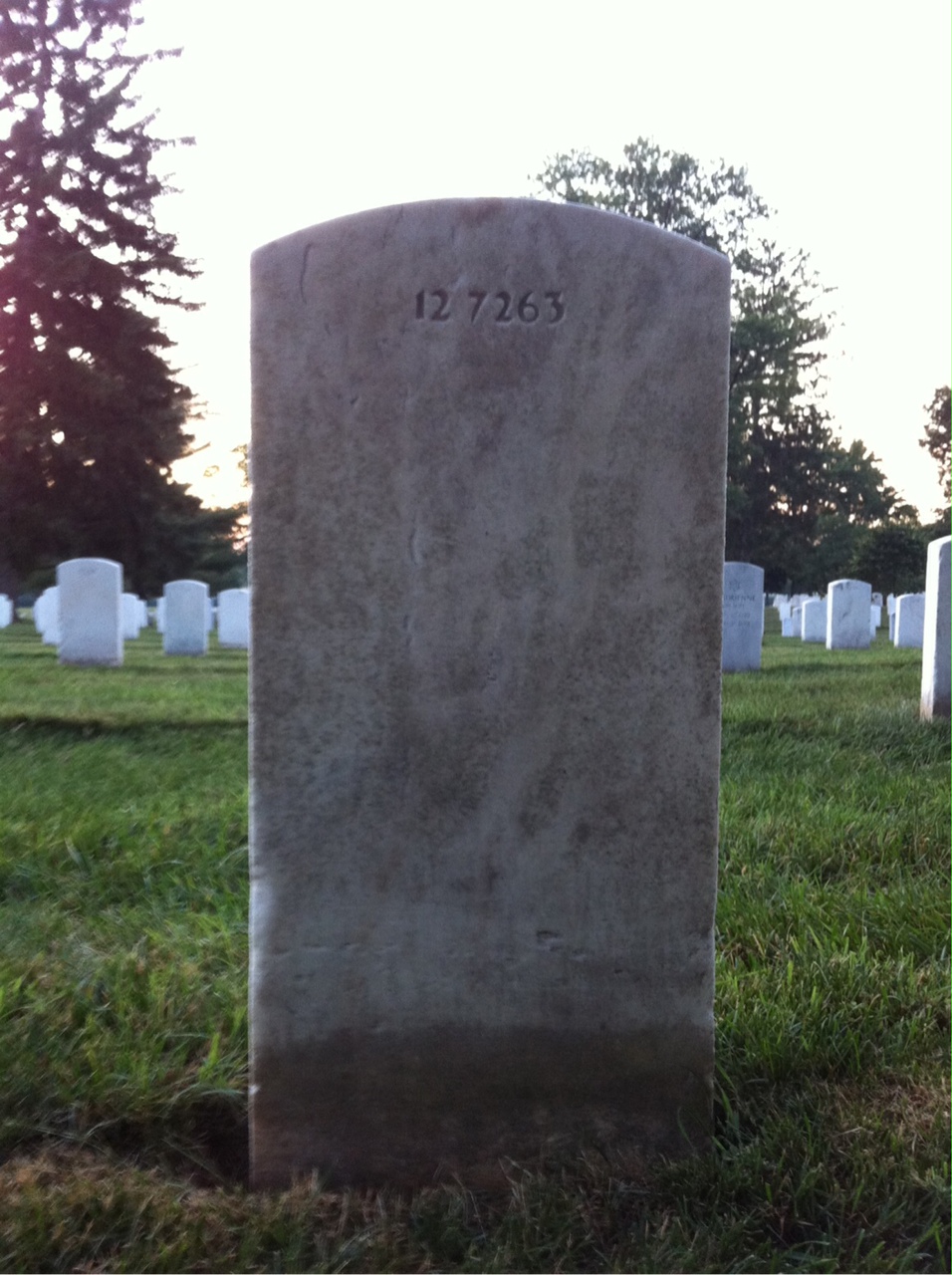 Back of headstone — William Johnson