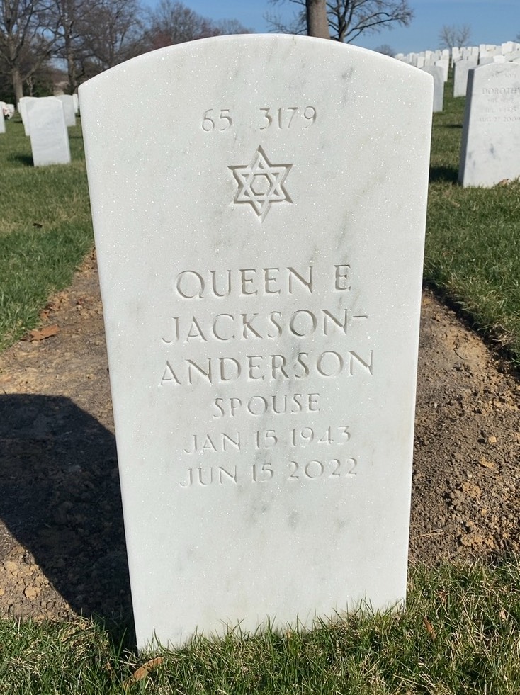 Back of headstone — Lawrence Anderson