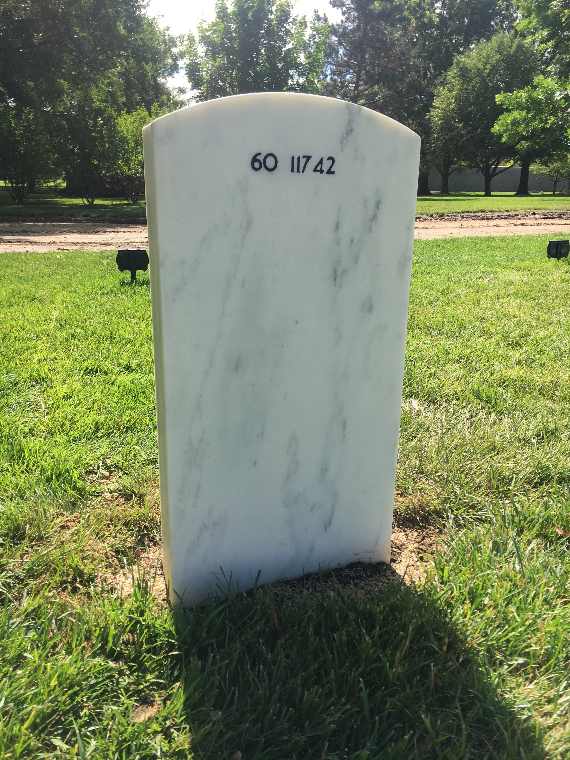 Back of headstone — Paul Thomas Lively