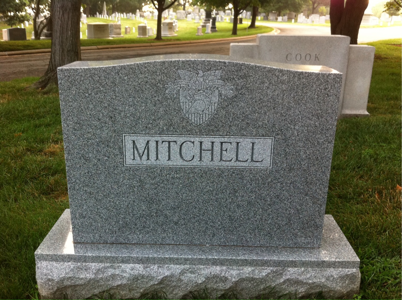 Back of headstone — John Mitchell