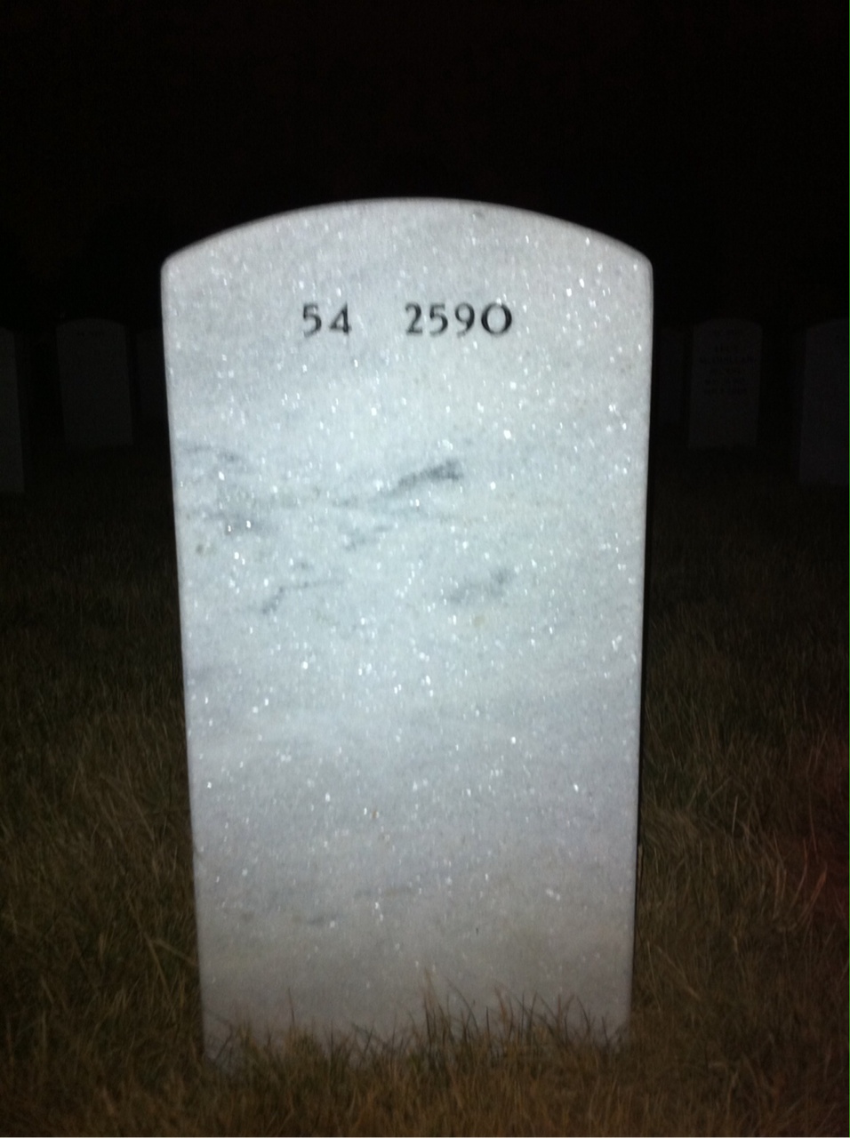 Back of headstone — William O'Kelley