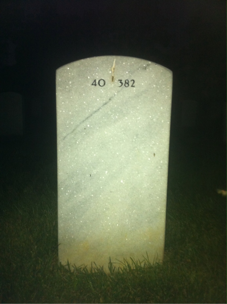 Back of headstone — Gregory Scott