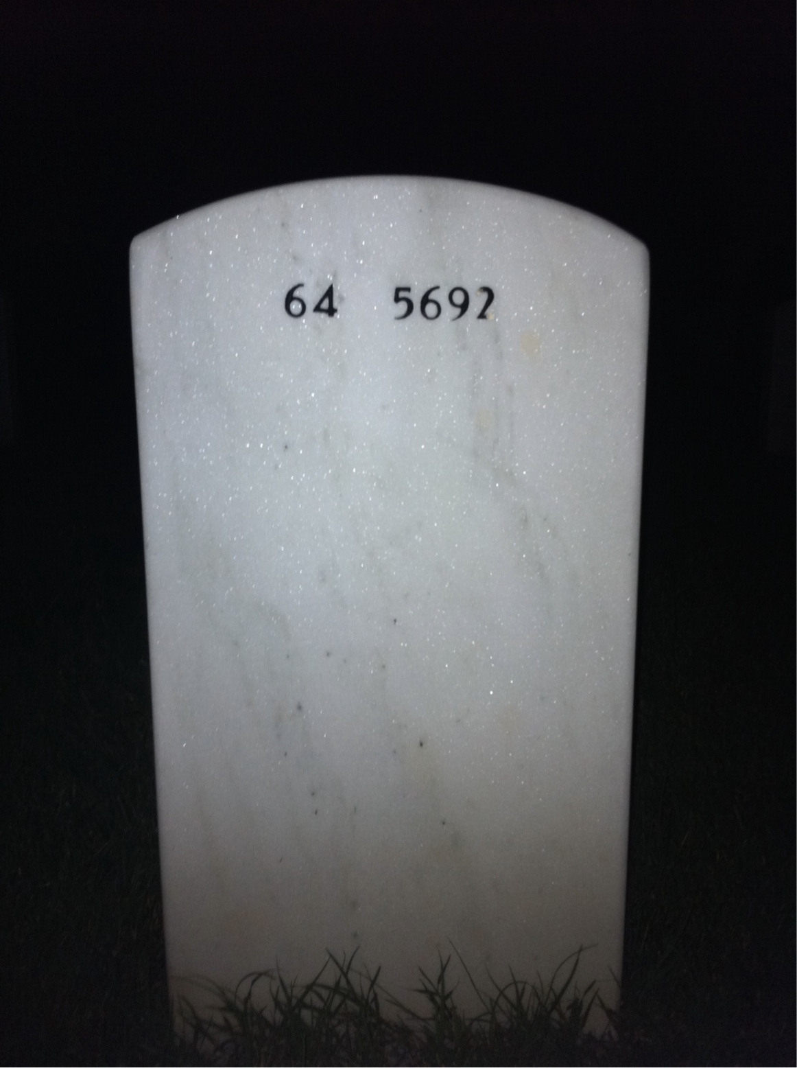 Back of headstone — Ruth Tanaka