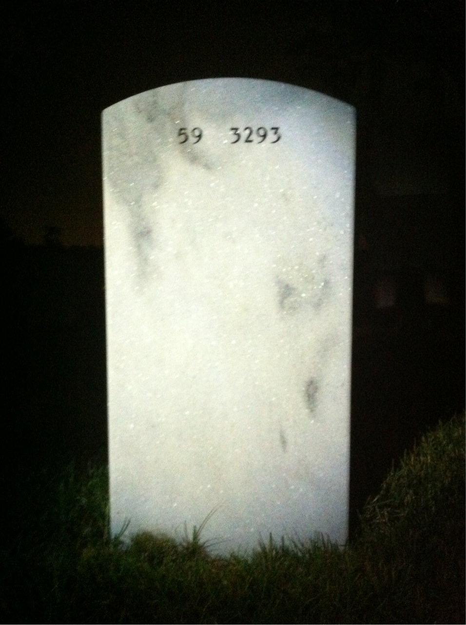 Back of headstone — Donald Torbert