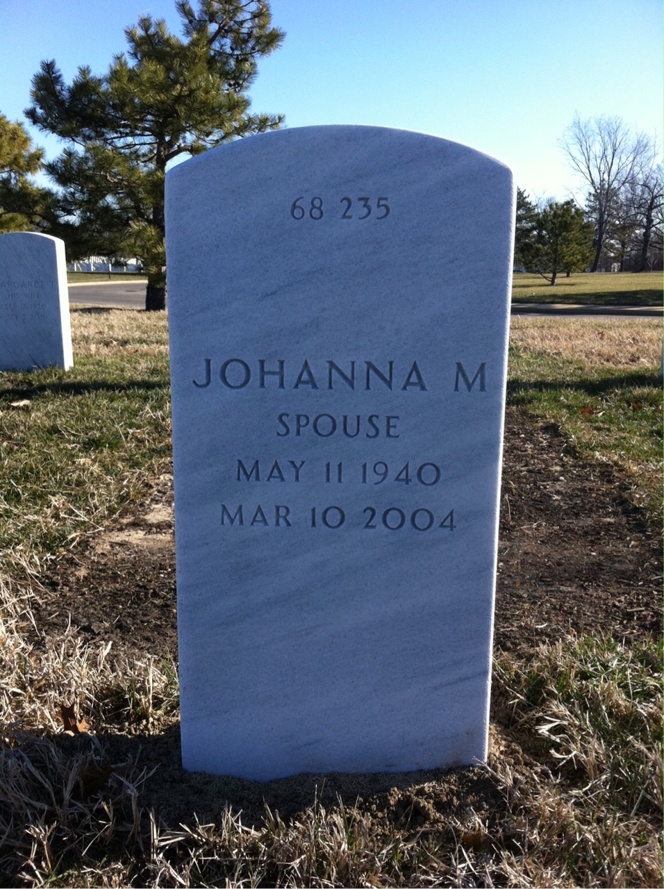Back of headstone — Walter Job