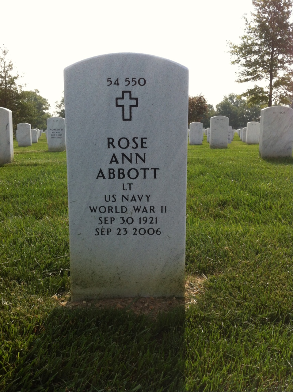 Back of headstone — Edwin Abbott