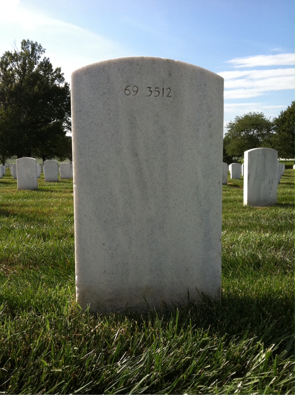 Back of headstone — Vernon S Stehle