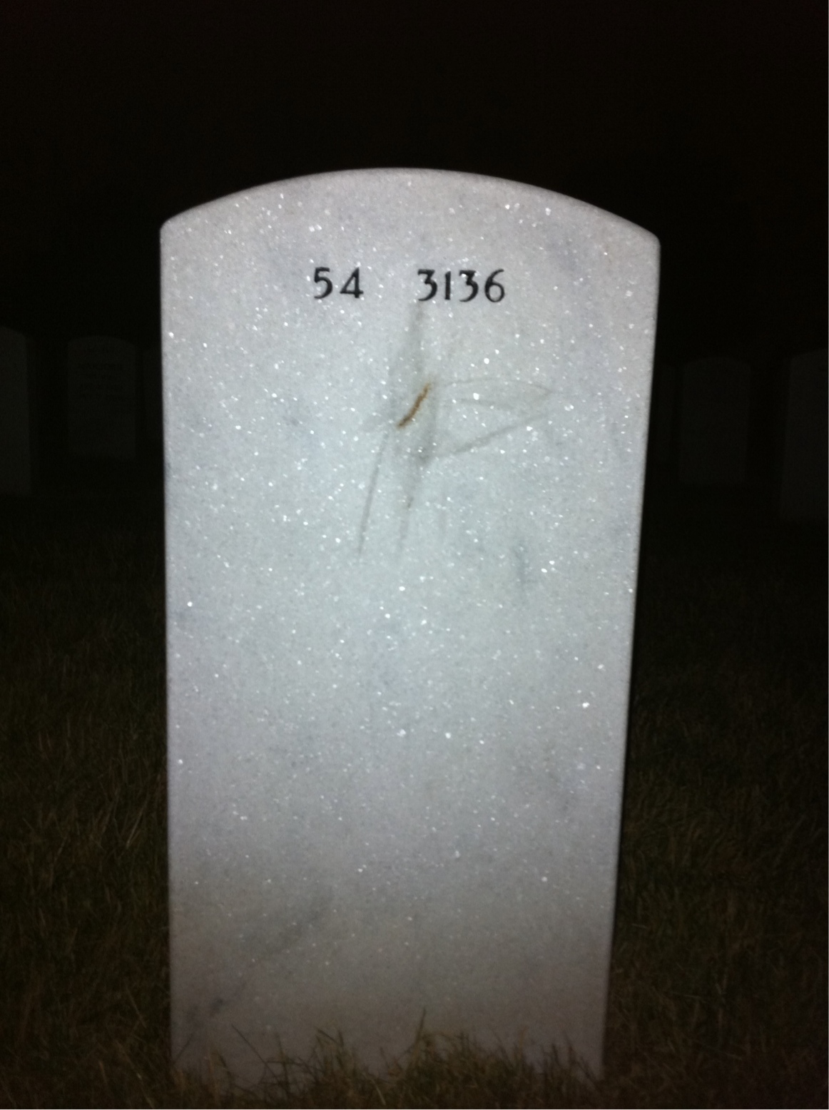 Back of headstone — George Klein
