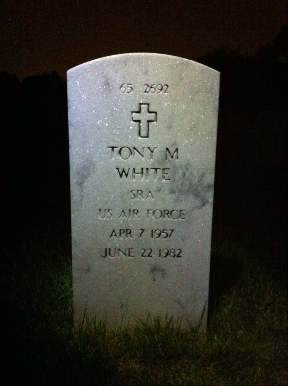 Back of headstone — Robert White