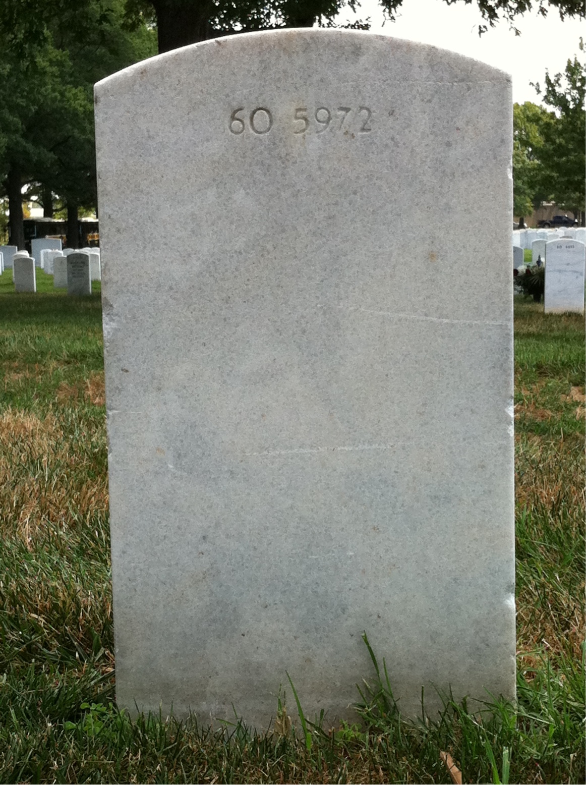 Back of headstone — Richard Blaes