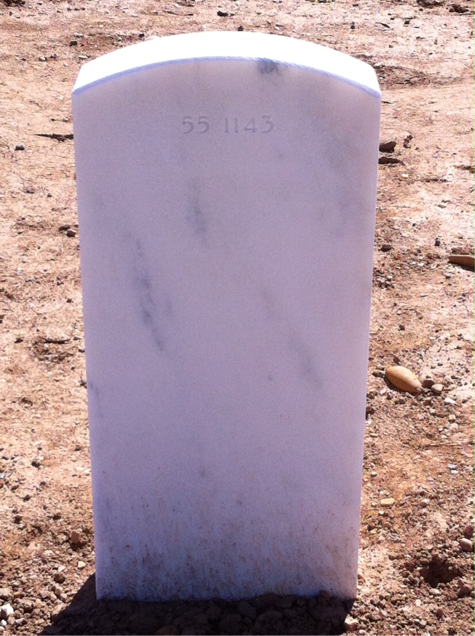Back of headstone — Thomas L Bianco