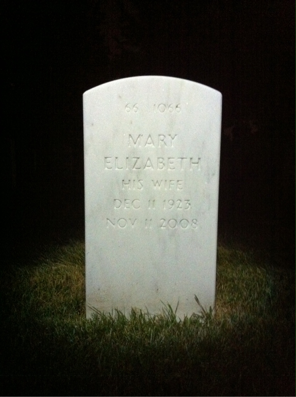 Back of headstone — Theodore Klein