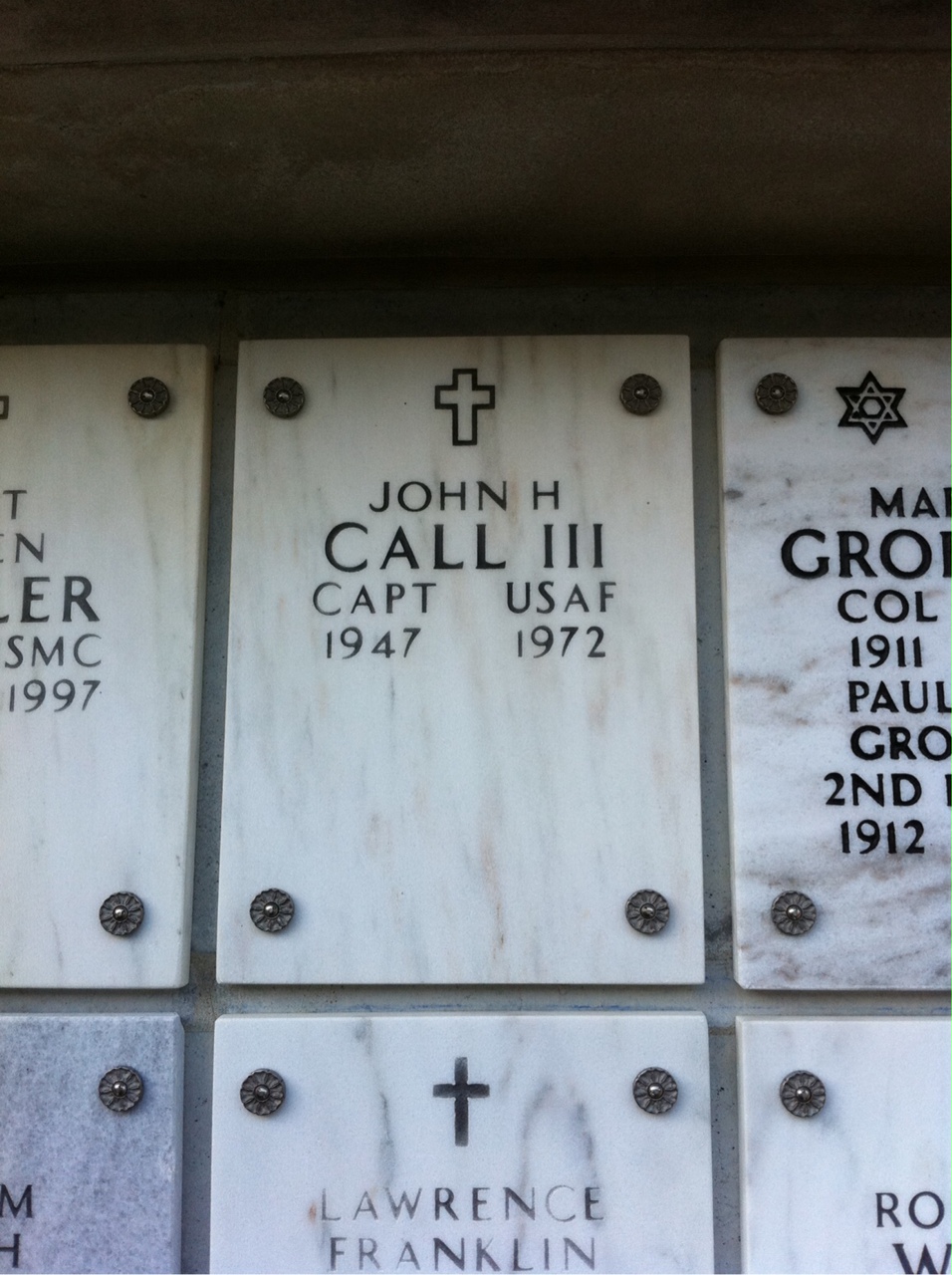 Headstone of John Henry Call III