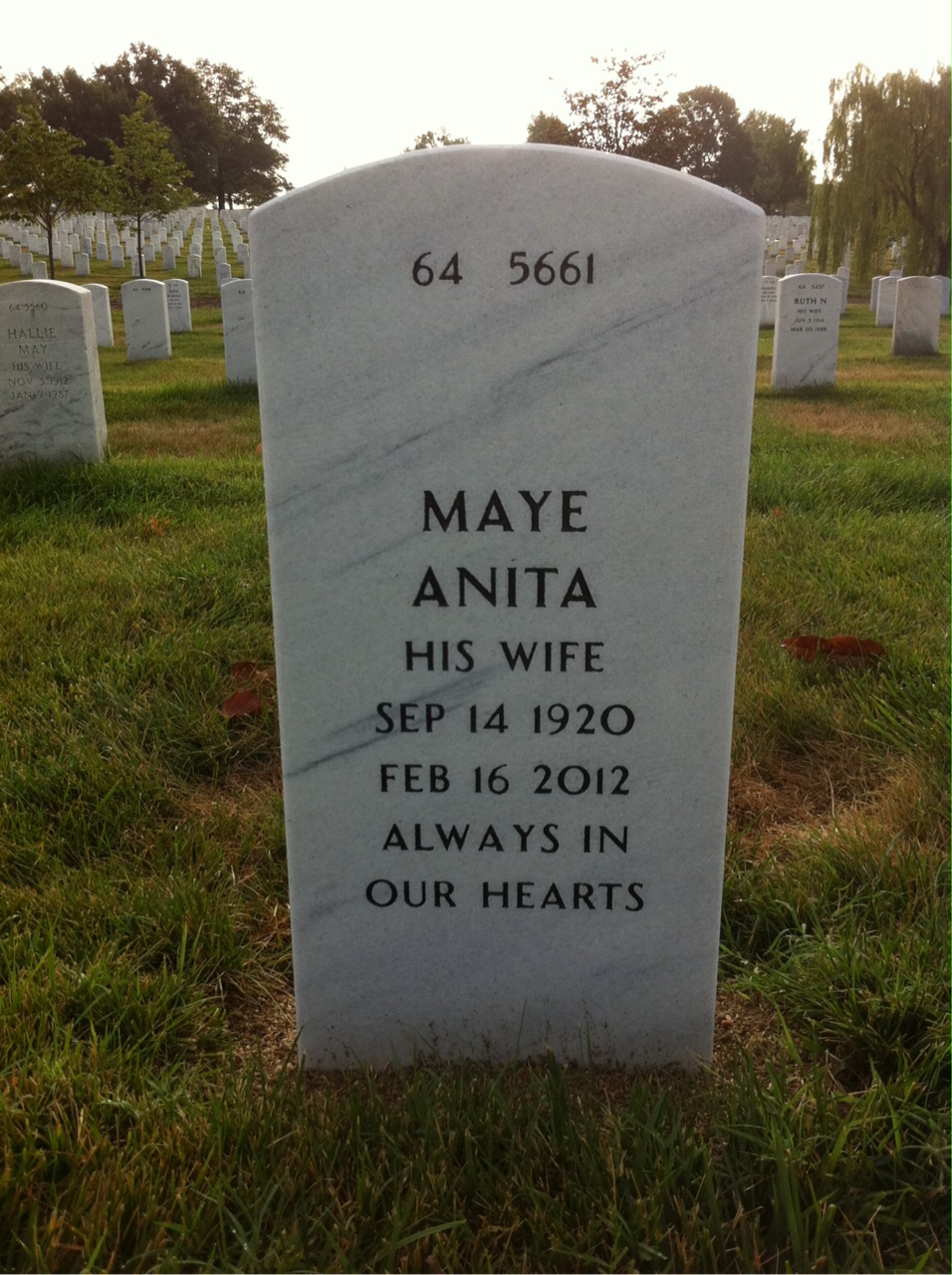 Back of headstone — Ross Christman