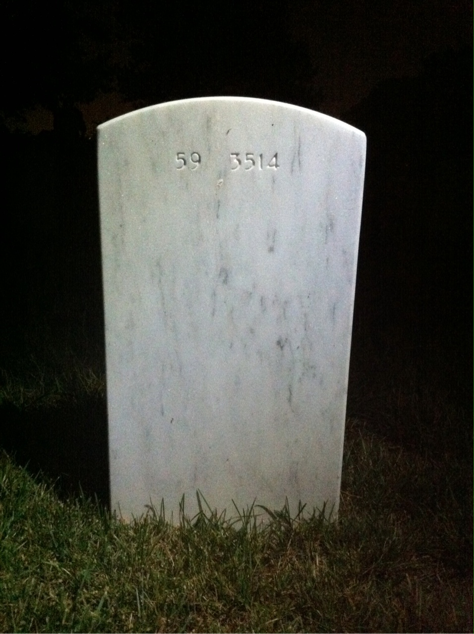 Back of headstone — Allan Leclair