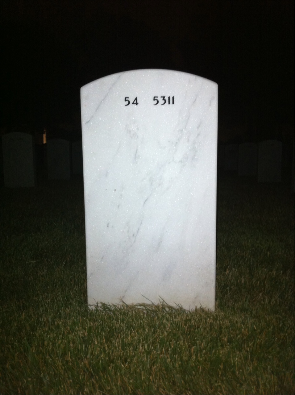 Back of headstone — Abbie Sweetwine