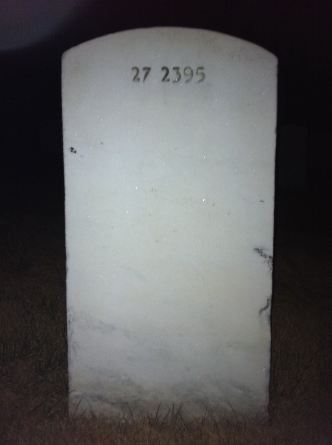 Back of headstone — Ade Minyer