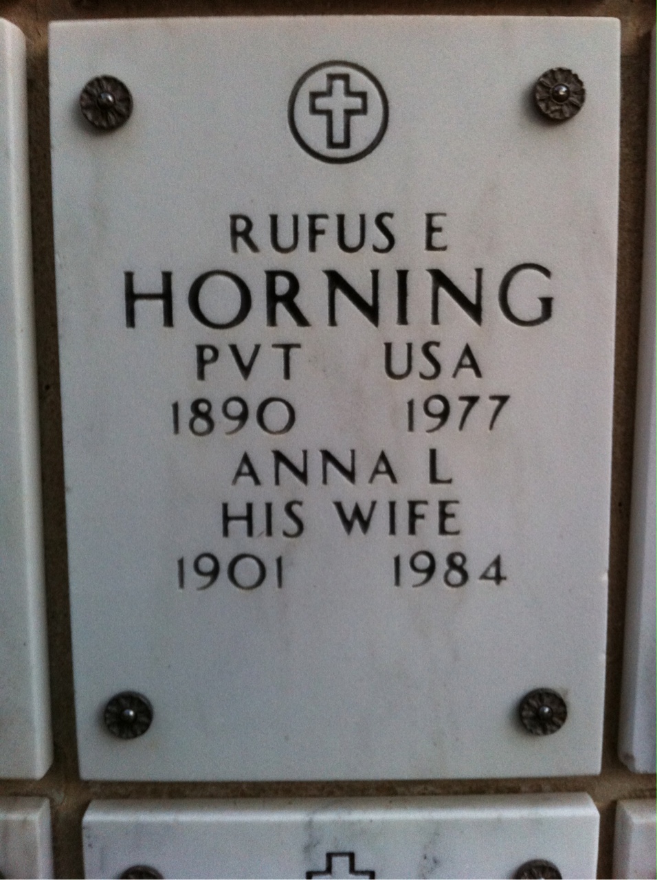 Rufus E Horning