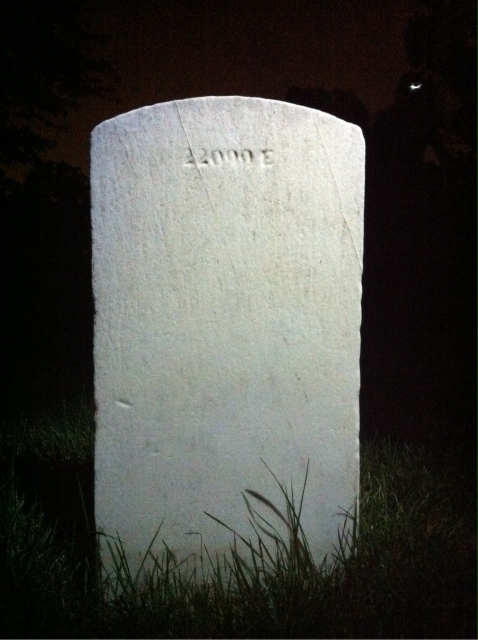 Back of headstone — William Moore