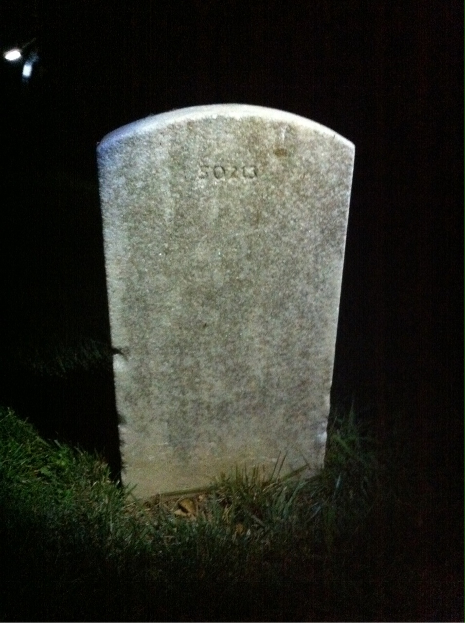 Back of headstone — Frank Barrett