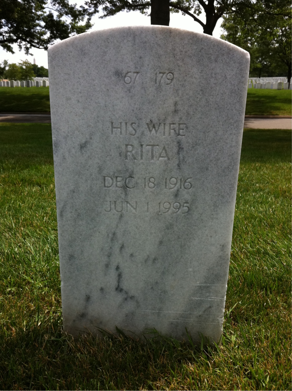 Back of headstone — Anthony S Wierbowski