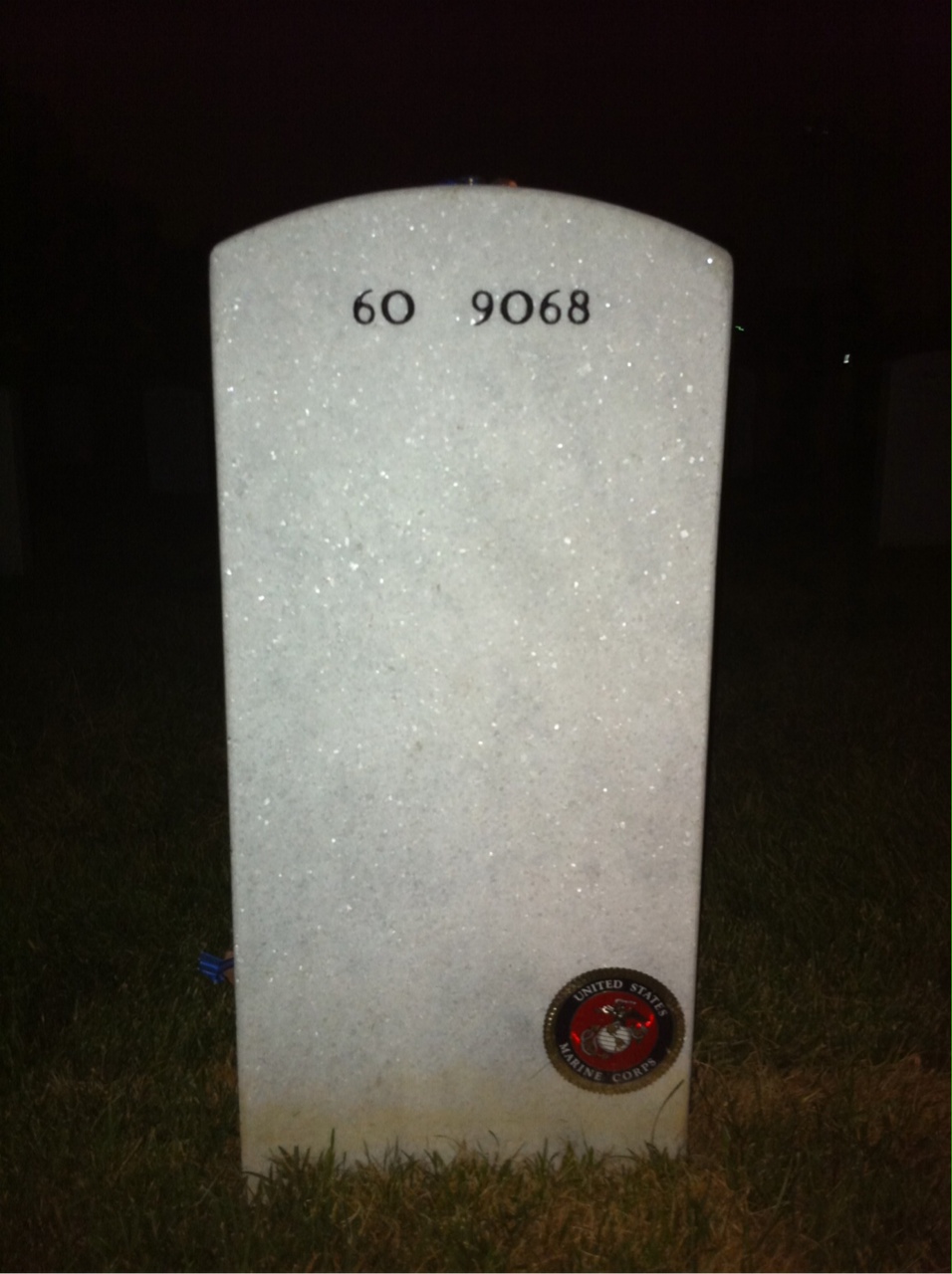 Back of headstone — Eric Ward