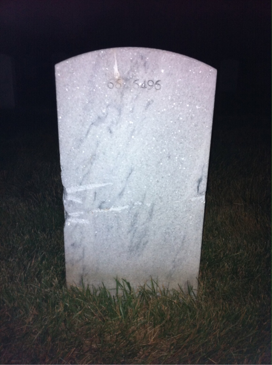Back of headstone — George Mueller