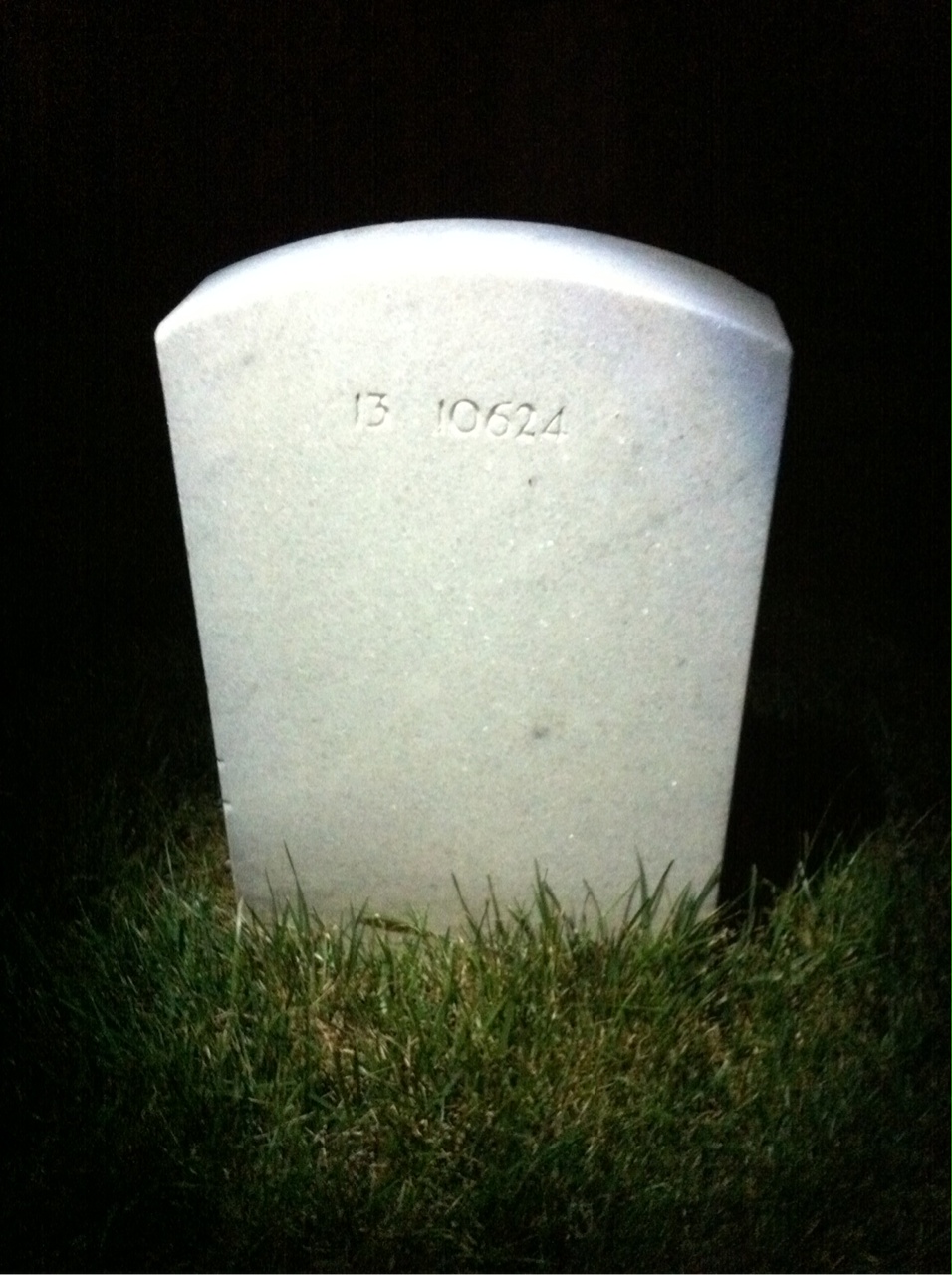 Back of headstone — William Marcus Jones