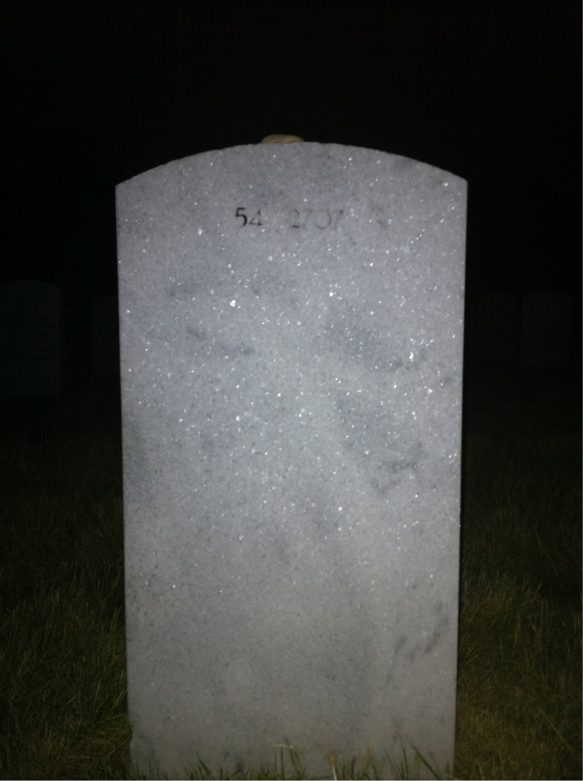 Back of headstone — John Moran