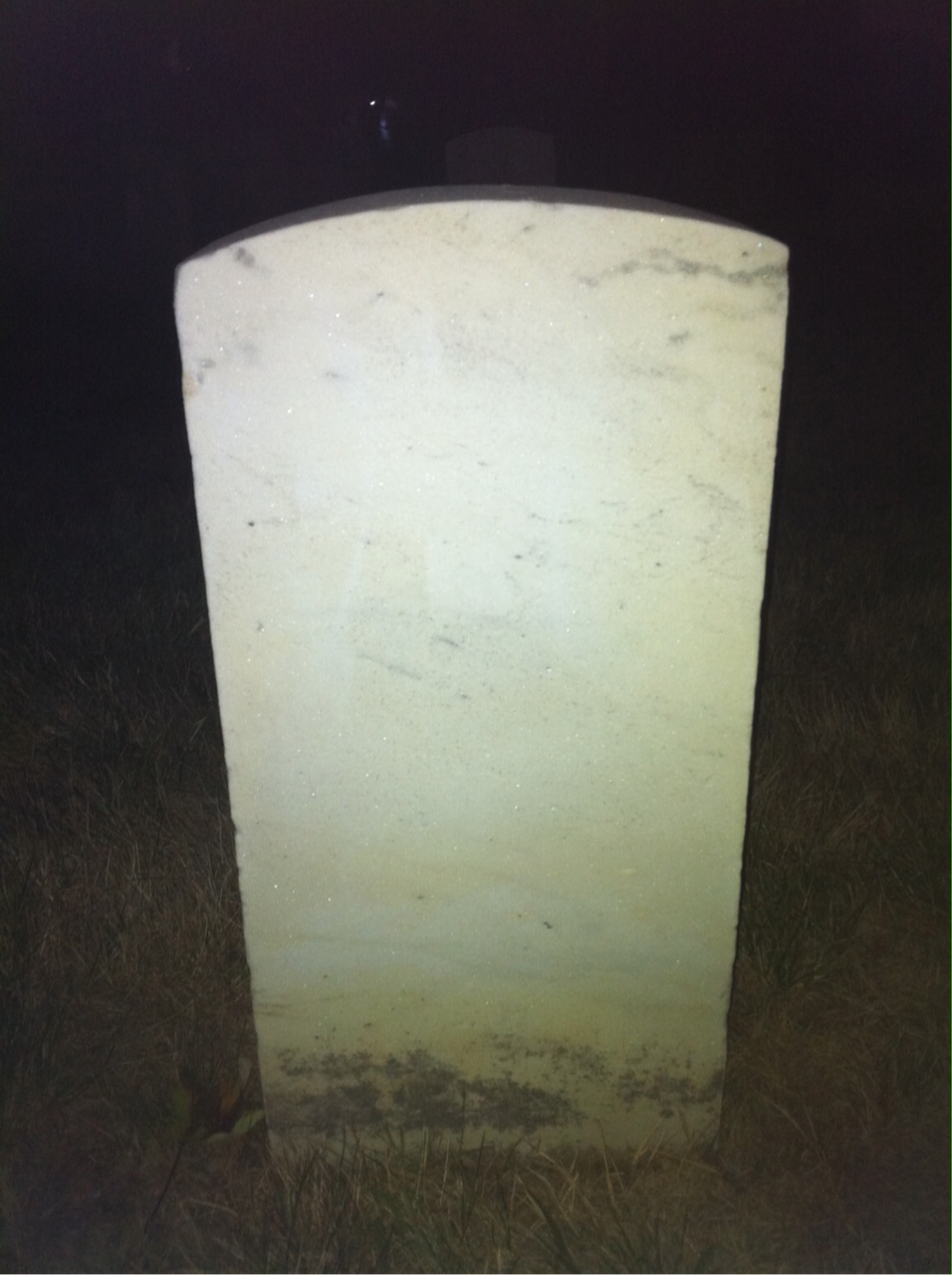 Back of headstone — Benjamin Mills