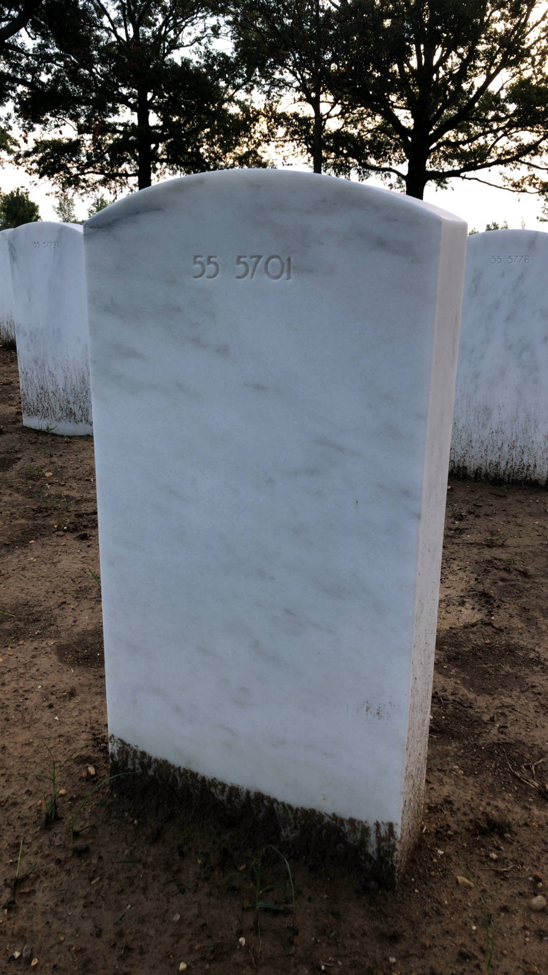 Back of headstone — Frank Morton