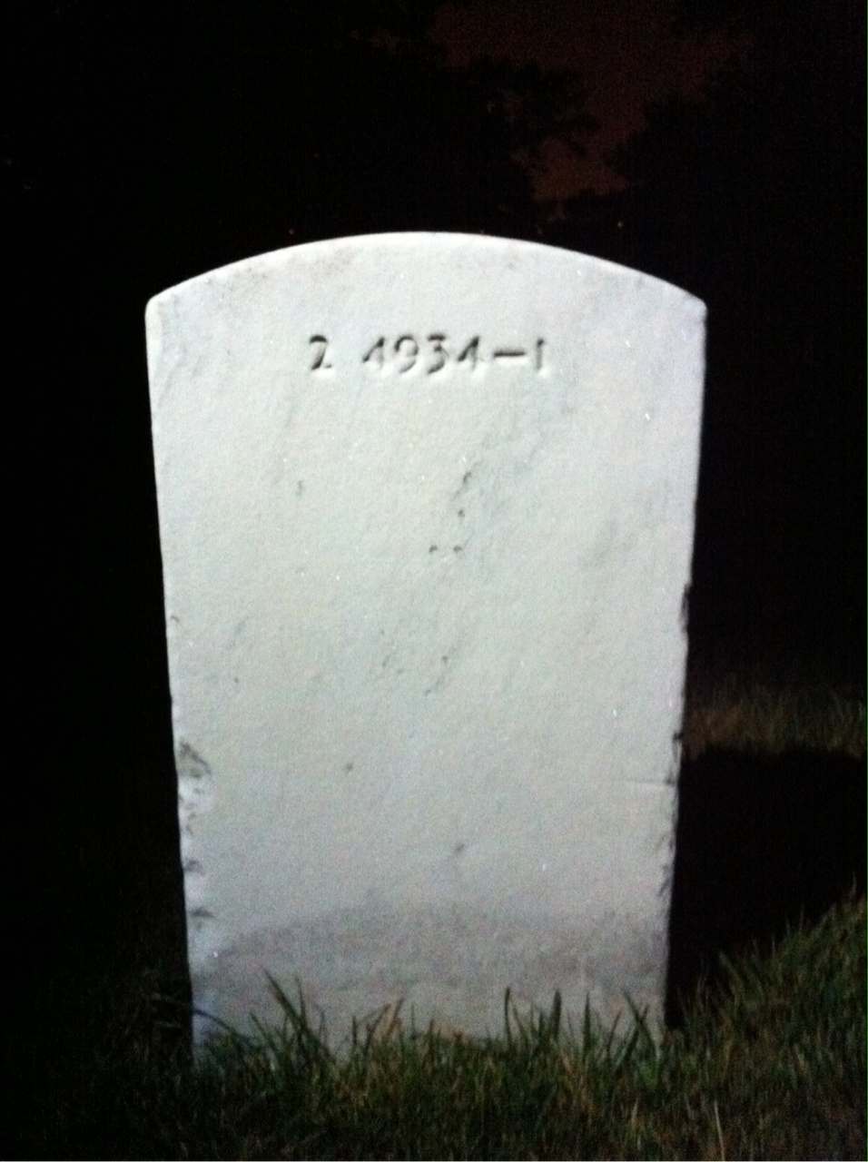 Back of headstone — St Clair Mckelway