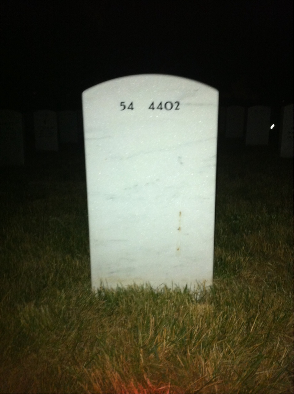 Back of headstone — Arnett Wagner