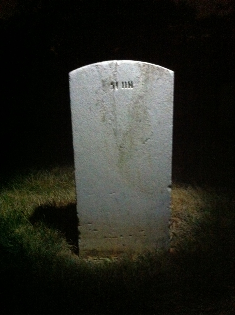 Back of headstone — Wendell Austin