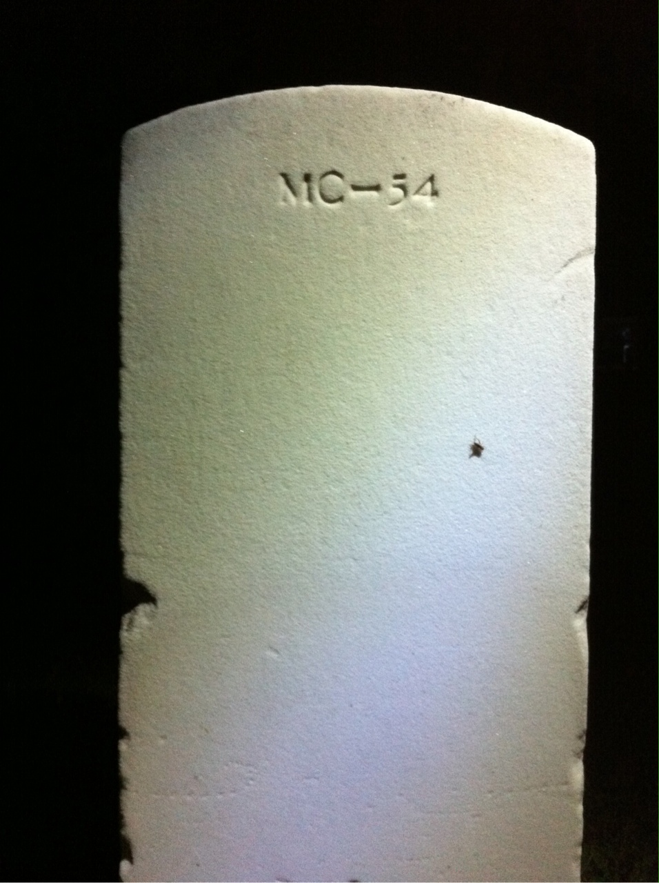 Back of headstone — Richard Lee Johnson