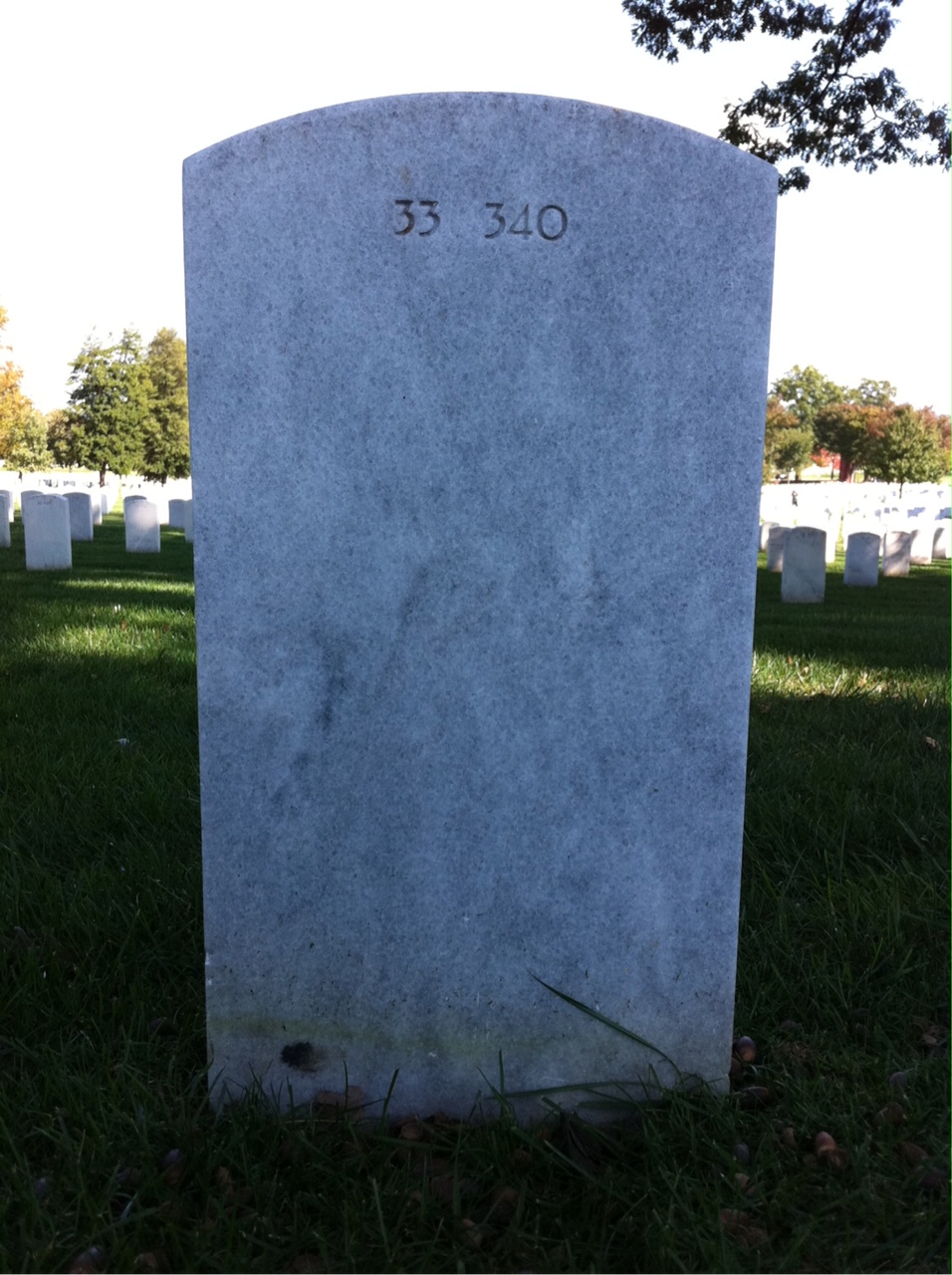 Back of headstone — Walter Leo Cooper